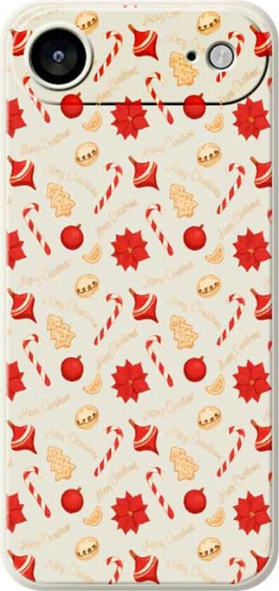 iPhone Air Jule Deksel - Fleksibel Plast - Julegodteri / Beige