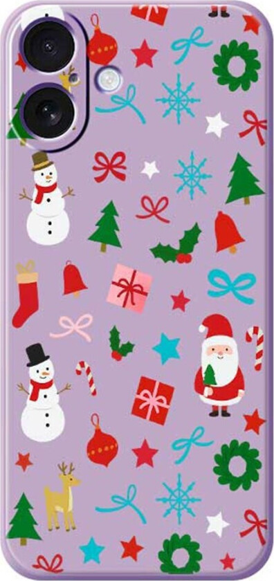 iPhone 17 Jule Deksel - Fleksibel Plast - Julepynt / Lilla