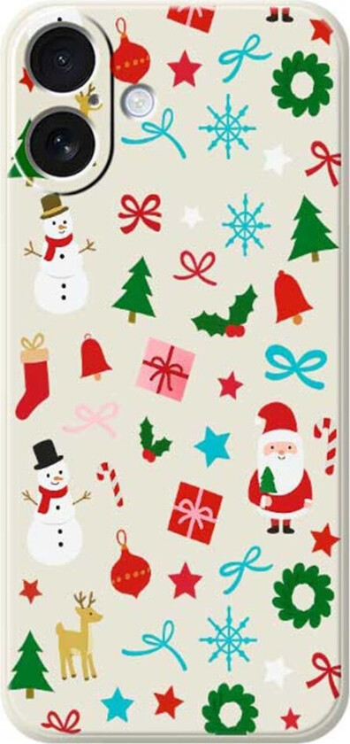 iPhone 17 Jule Deksel - Fleksibel Plast - Julepynt / Beige