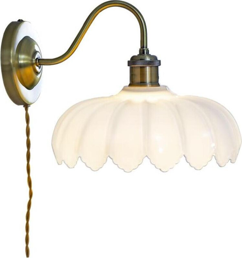 Sofia vegglampe - Antikk/ Hvit