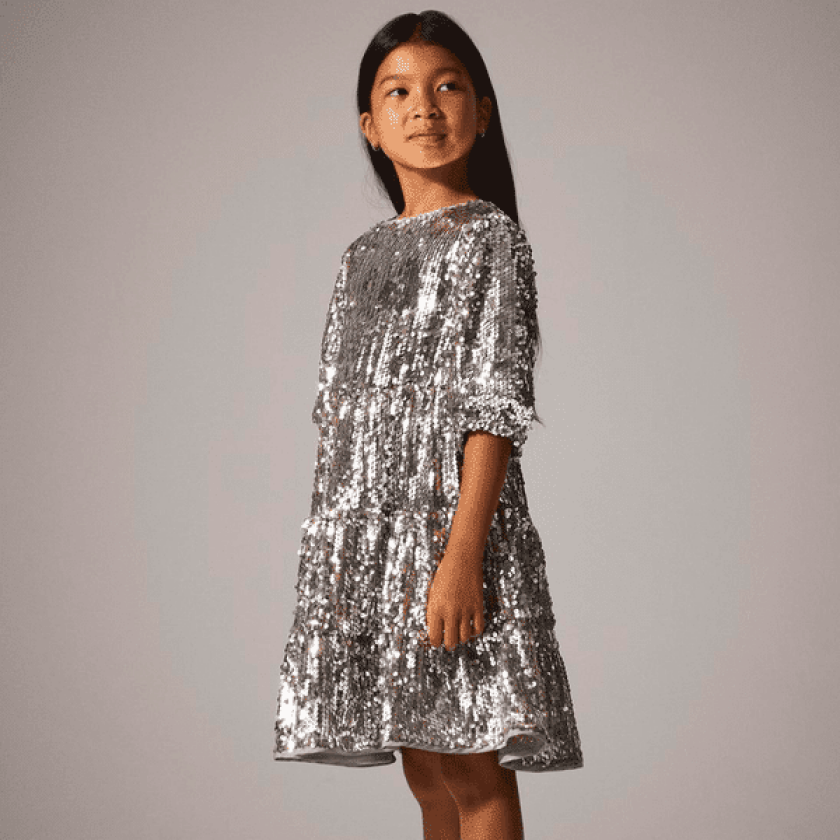 Name It Nkfriscing kjole til barn, Silver