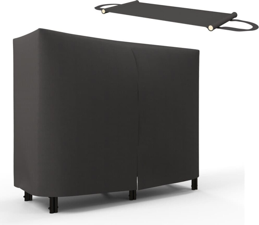 Vedstativ, 0,33 m³, med bæreveske og trekk, metallramme, opptil 150 kg, 120 x 36 x 99 cm, svart