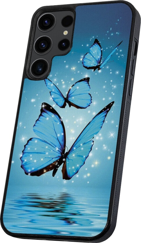 Samsung Galaxy S24 Ultra - Deksel/Mobildeksel Glitrende Sommerfugler