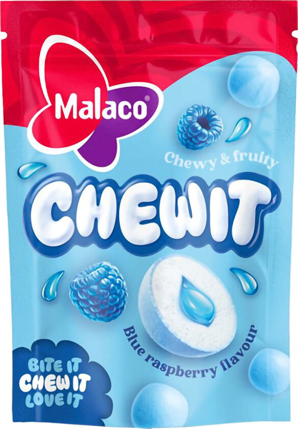 Malaco Chewit Blue Raspberry - 115 gram