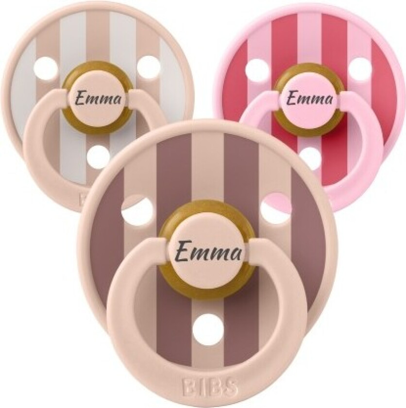 Bibs X Moomins Colour, Str. 2 (6+ Md.), Rund - Latex, Smokker Med Navn, 5-pak