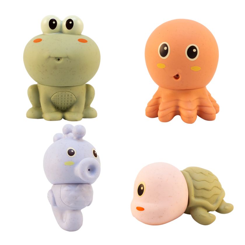 Bath Animals in Box, 4 pcs. Hygenic+Wheat Straw (5747)