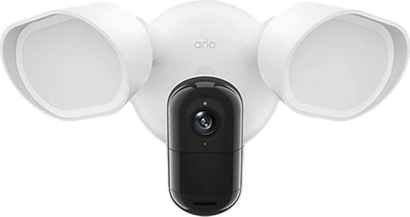 kablet flomlys sikkerhetskamera (hvit, 2-pakning)