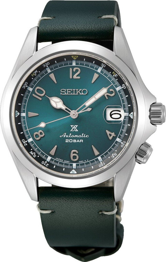 Prospex Automatic Alpinist 2020 European Limited Edition (2020 pieces worldwide) SPB199J1 - Automatisk - Sølv - Herreklokker - Skinn - Safir