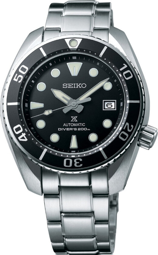 Gjør deg synlig med - Seiko Prospex Black Sumo Automatic Diver SPB101J1 - Automatisk - Sølv - Herreklokker - Rustfritt stål - ledd m/pin - Safir