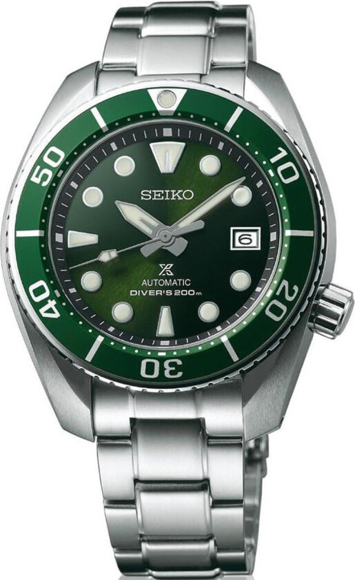 Grønn skjønnhet - Seiko Prospex Green Sumo Automatic Diver SPB103J1 - Automatisk - Sølv - Herreklokker - Rustfritt stål - ledd m/pin - Safir