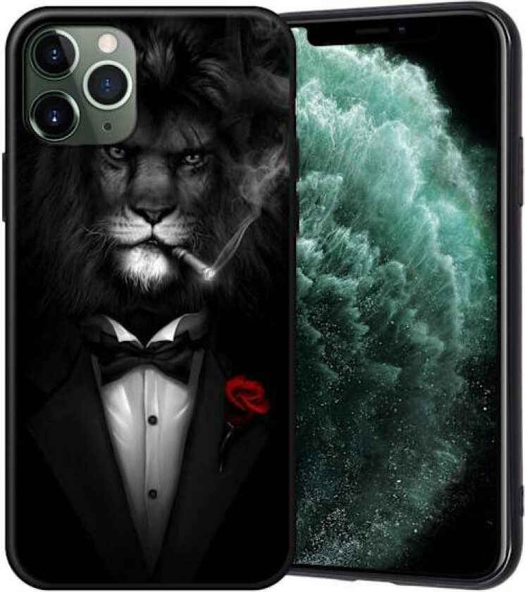 Deksel til alle iPhone 14-modeller løve i smoking røykesigarett