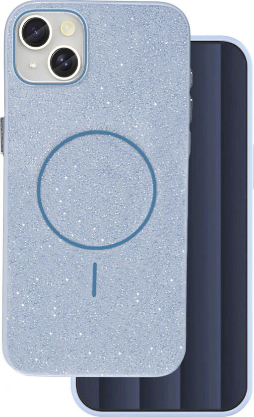 Glitter Thin Mag Cover til iPhone 17 - Blå