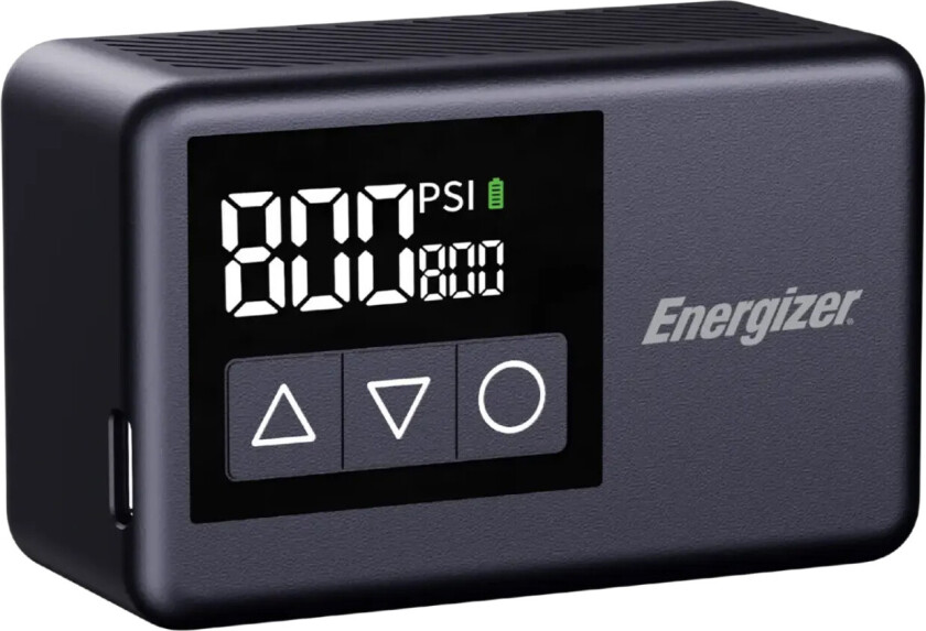 PAC1000 Bærbar Luftkompressor – 120 PSI, 7,4V/3,7Wh, USB-C, LED-lys, LCD-skjerm – Sort