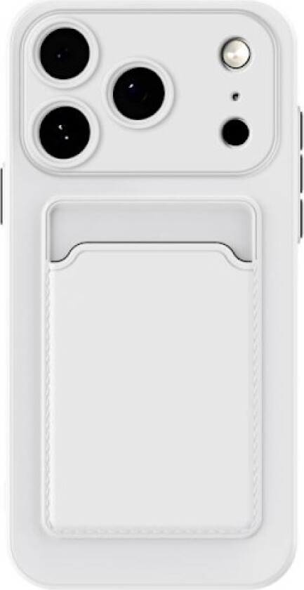 Beskyttelsesdeksel med kortlomme og kontrastknapp for iPhone 17 - TPU Matt Soft Case