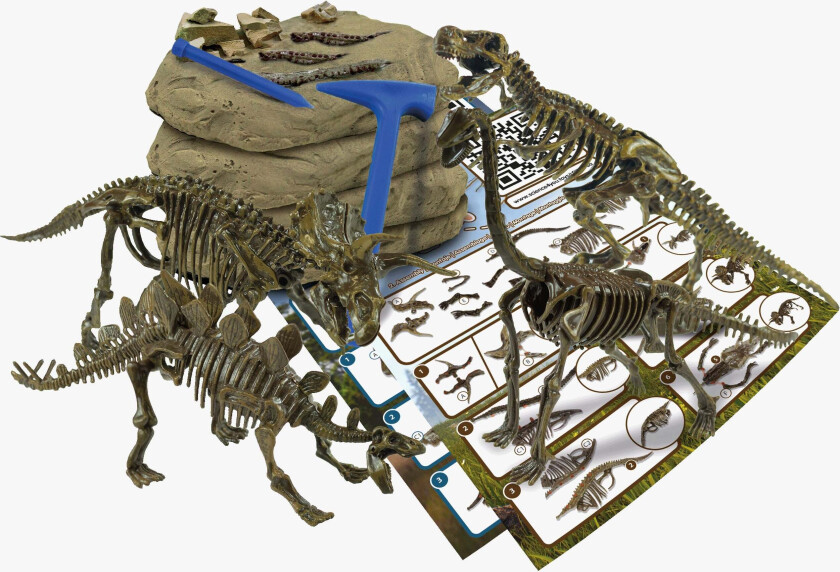 Stem Fossil Utgravingssett 4-in-1 - Eksperiment