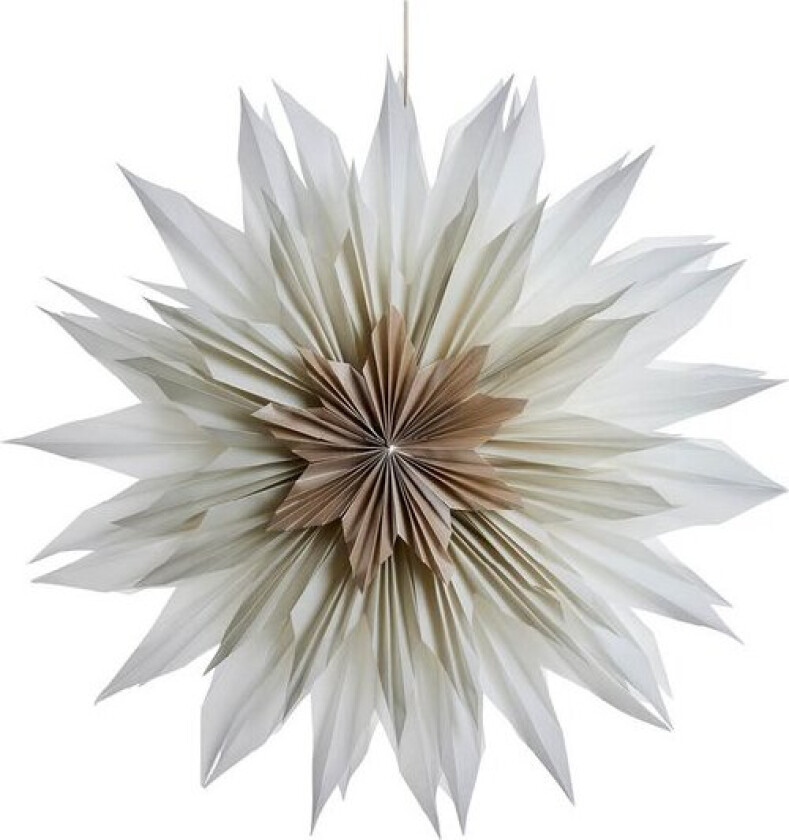 Palisia adventsstjerne i papir 60 cm hvit