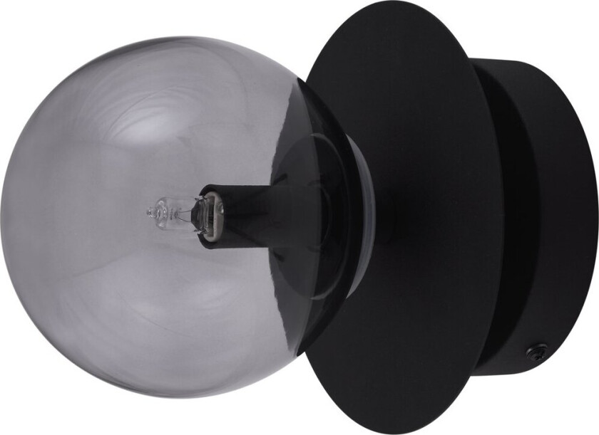 Art Deco taklampe Svart-røyk