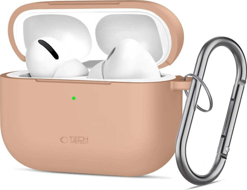 Apple AirPods Pro (3. gen.) Tech-Protect Silicone Hook Deksel - Beige