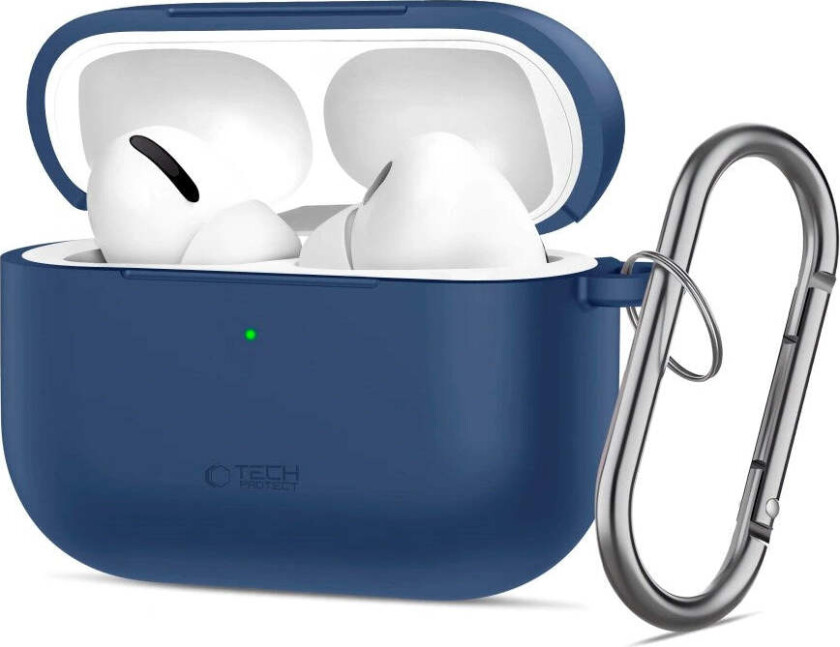 Apple AirPods Pro (3. gen.) Tech-Protect Silicone Hook Deksel - Mørkblå