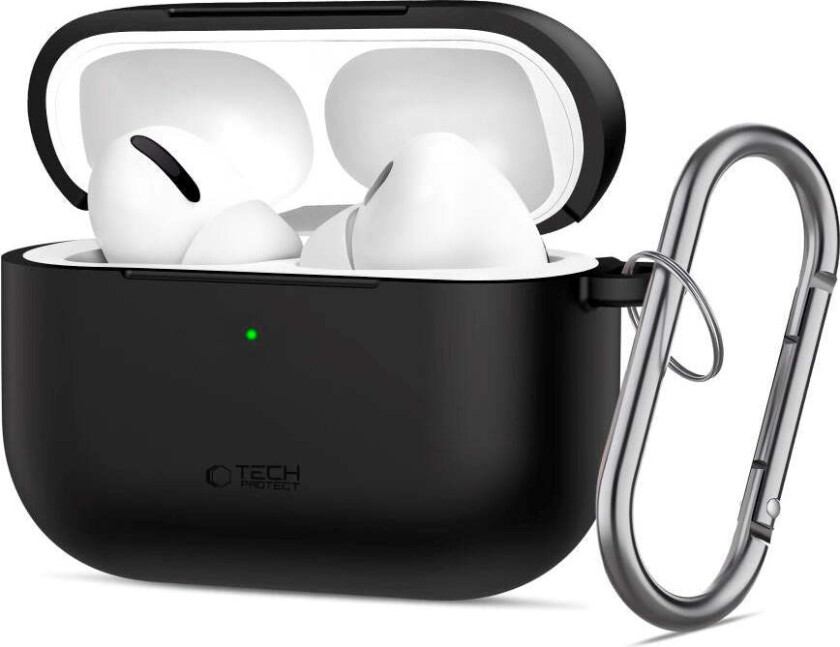 Apple AirPods Pro (3. gen.) Tech-Protect Silicone Hook Deksel - Svart