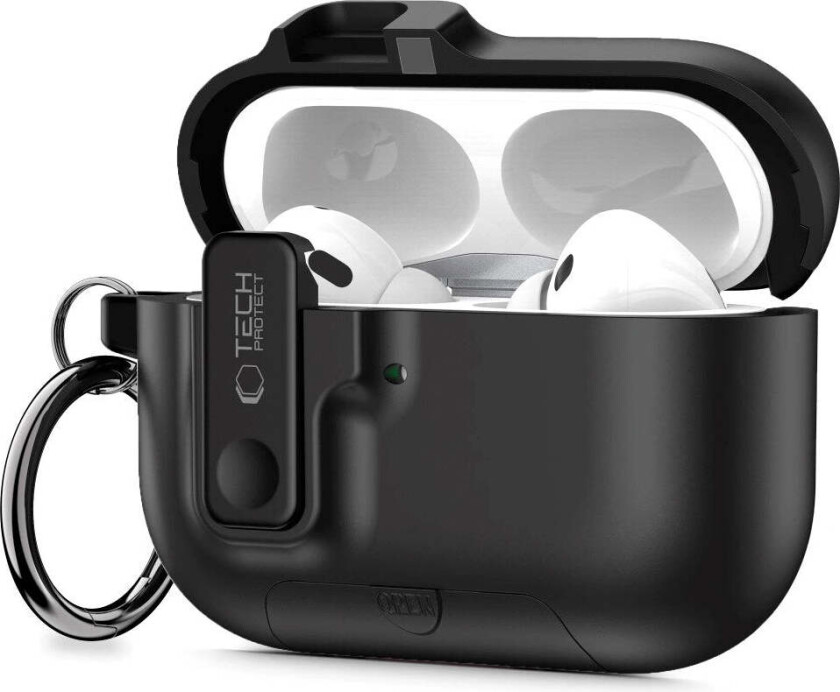 Apple AirPods Pro (3. gen.) Tech-Protect Slim Hook Deksel - Svart
