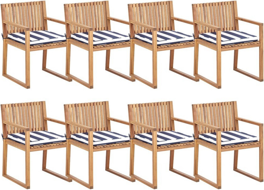 Hagestol Sassari II - Lyst tre, blå, hvit