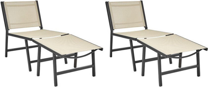 Hagestol sett med 2 Marceddi - Beige, svart