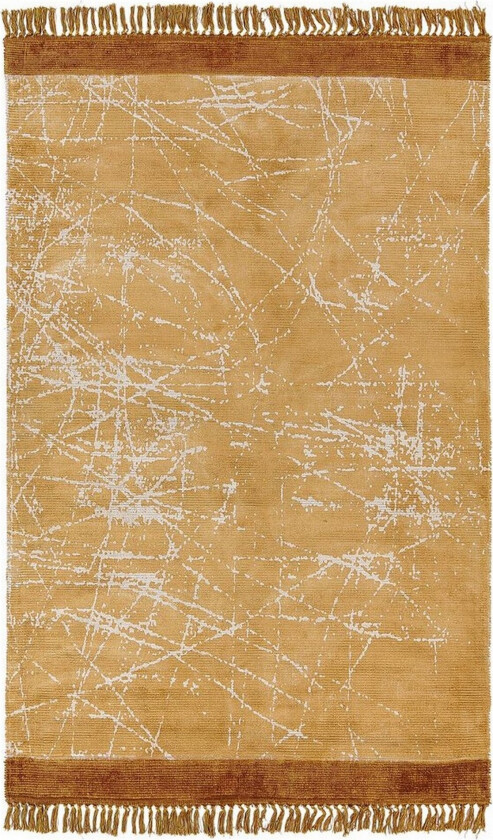 Teppe Hanli - Oransje, Hvit, 140x200 cm