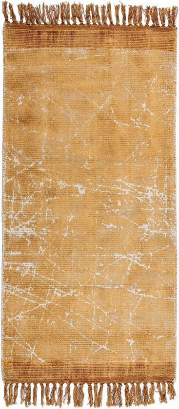 Teppe Hanli - Oransje, Hvit, 80x150 cm