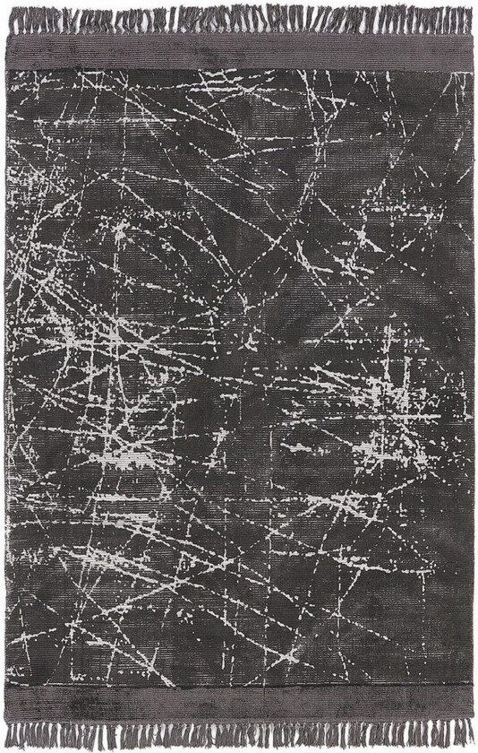 Teppe Hanli - Mørkegrå, hvit, 160x230 cm