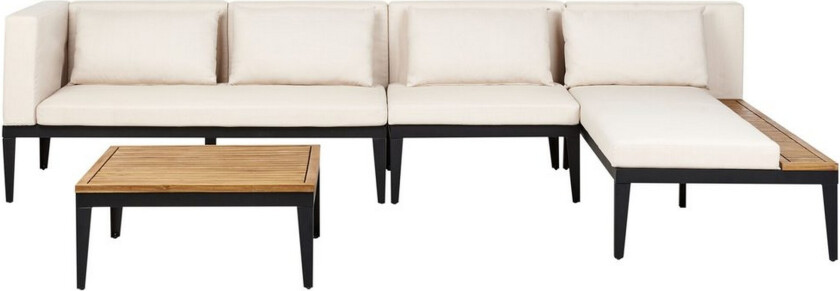Hjørnesofa til hage med bord 4-seter Bracciano