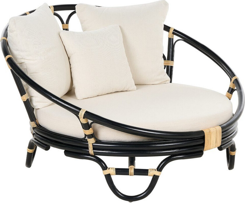 Solstol Rossano - Svart, beige