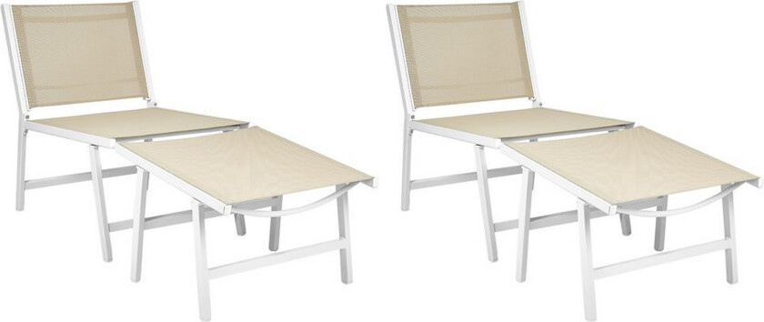Hagestol sett med 2 Marceddi - Beige, hvit