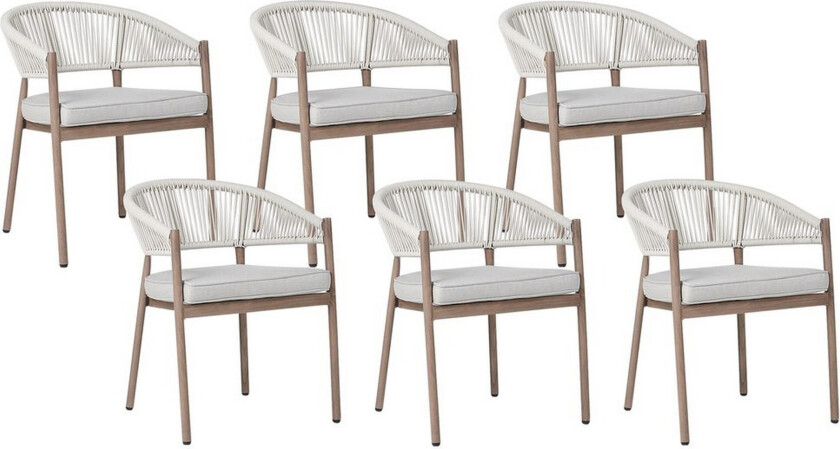 Hagestol sett med 6 Flavia