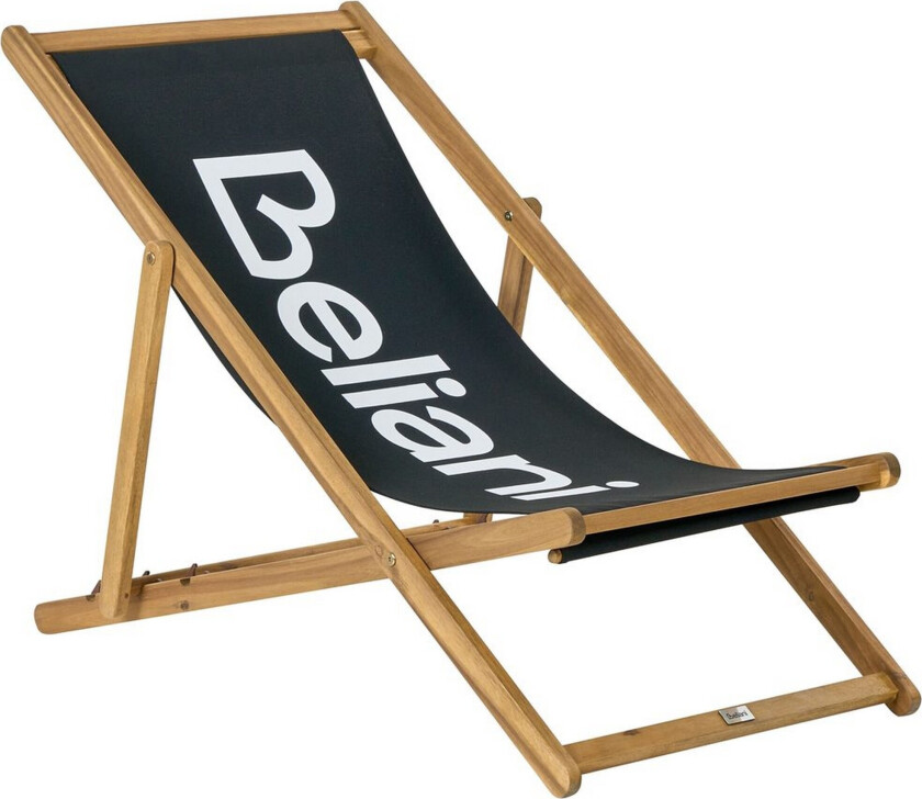 Sammenleggbar dekkstol Anzio - Svart, lyst tre