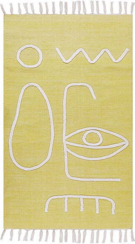 Flatvevd Yavu - Gul, 80x150 cm