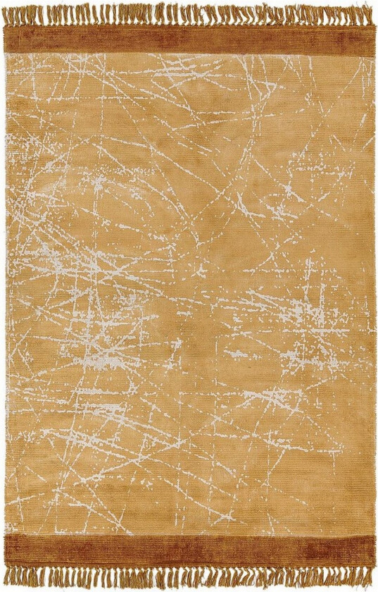 Teppe Hanli - Oransje, Hvit, 160x230 cm
