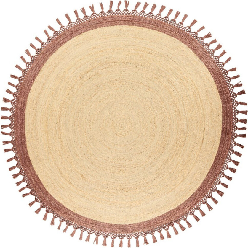 Flatvevd Marts - Beige, Brun, 200x200 cm
