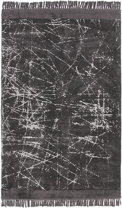 Teppe Hanli - Mørkegrå, hvit, 140x200 cm