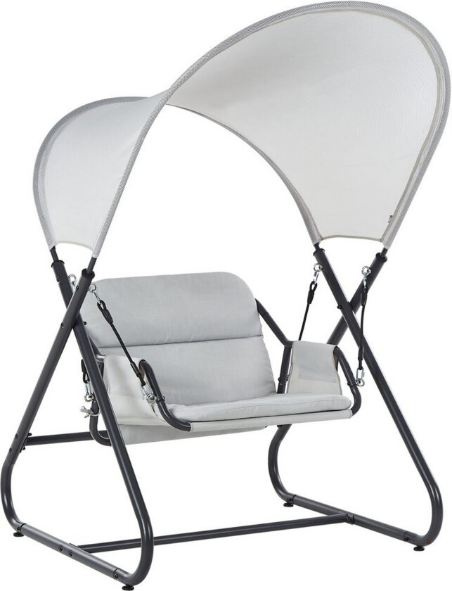 Bilde av Huske til hagen Solagna - Lys grå, 114x117x182 cm