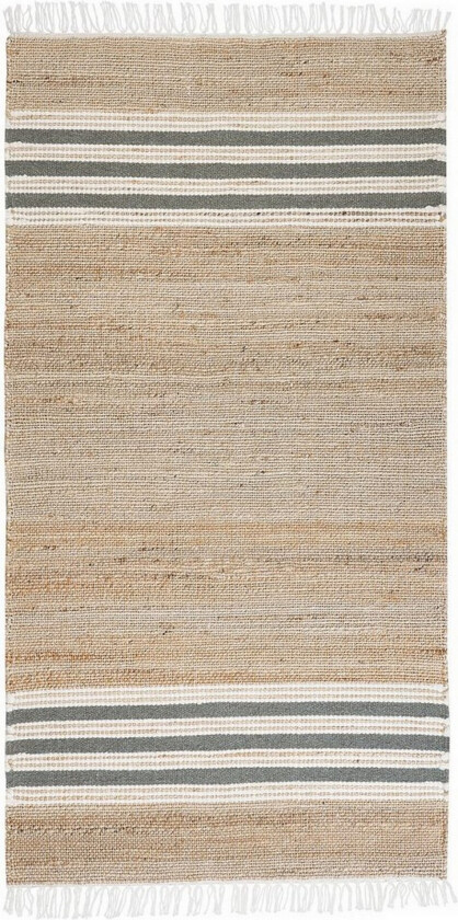Flatvevd Mirza - Beige, Natur, Grå, Hvit