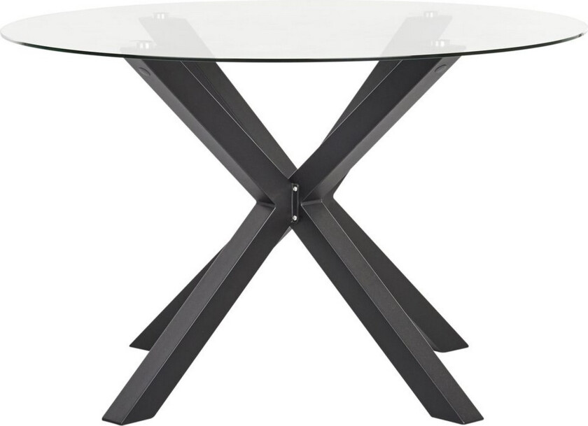 Rundt bord Maletto - Svart, gjennomsiktig, Svart, Gjennomsiktig