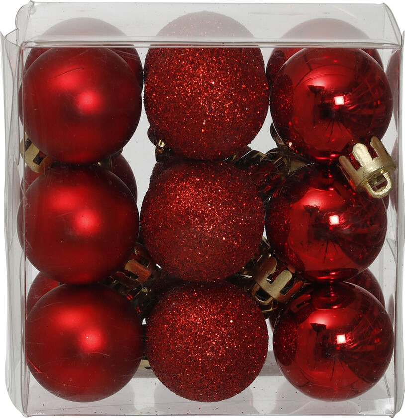 Juletrekuler Miks Rød - 18-pakning