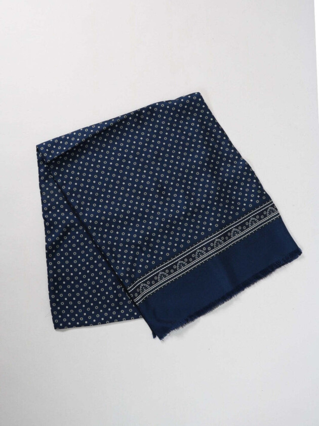 WOOL AND SILK SCARF Marine