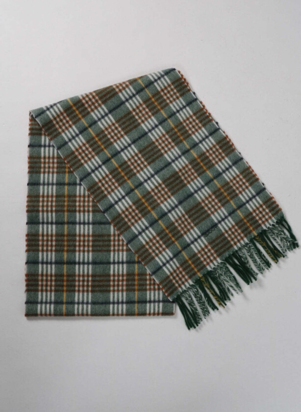 WOOL CHECKED SCARF Grønn
