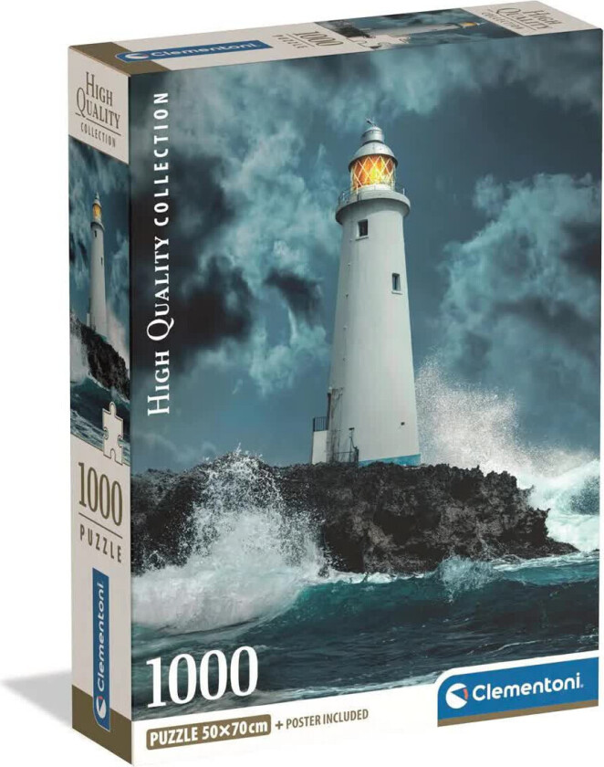 Cle Puzzle 1000 Compact Lightouseinthestorm 39991