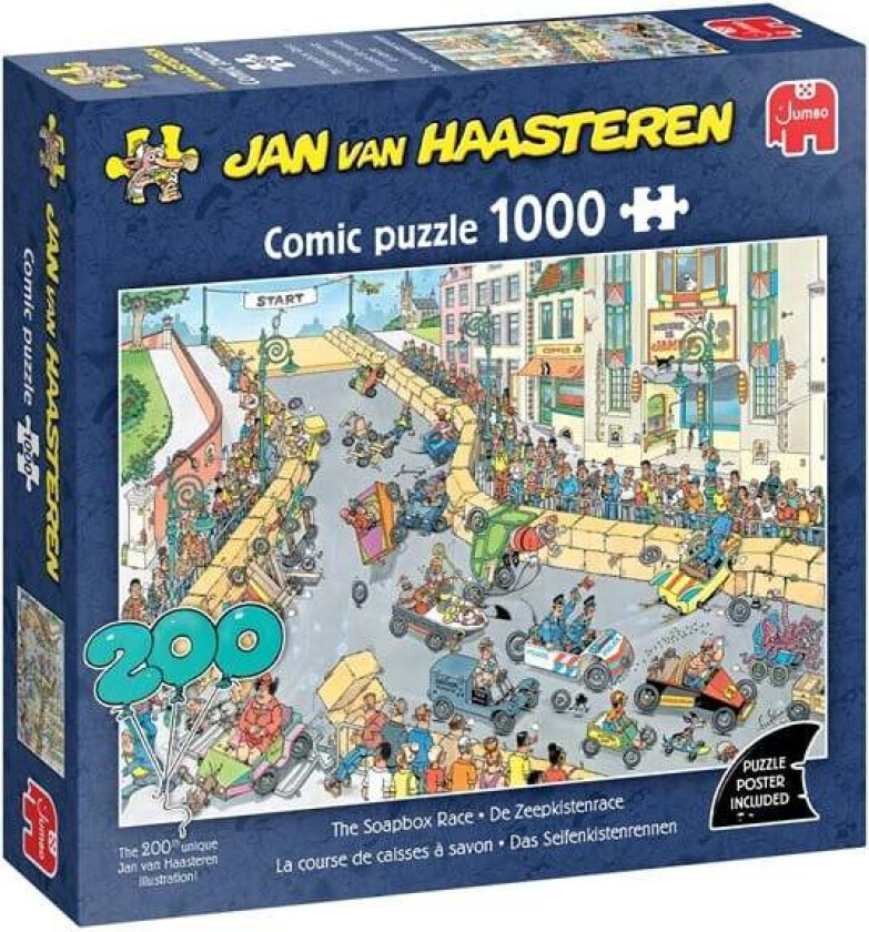 Jan van Haasteren Jigsaw Puzzle - The Soapbox Race 1000 pcs. Gulv