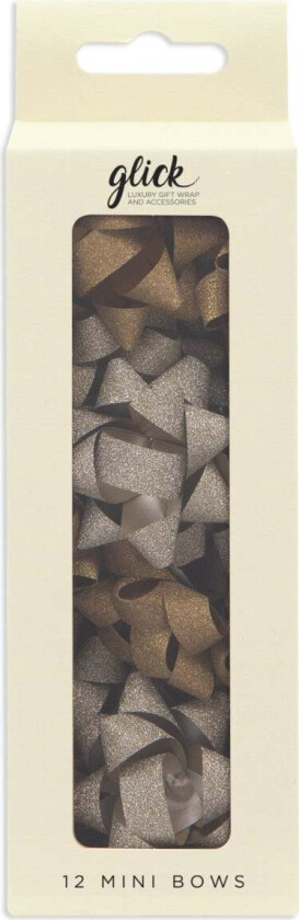 Rosetter Gull Glitter 12 pk