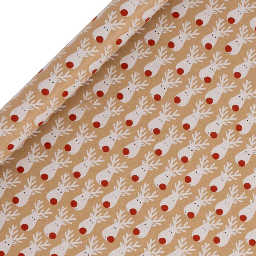Gavepapir 3m Terrific Reindeer Kraft