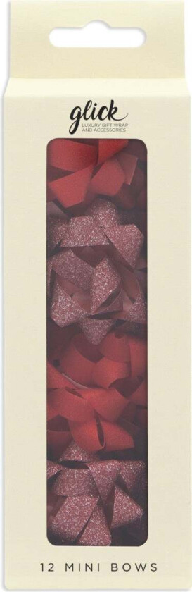Rosetter Rød Glitter 12 pk